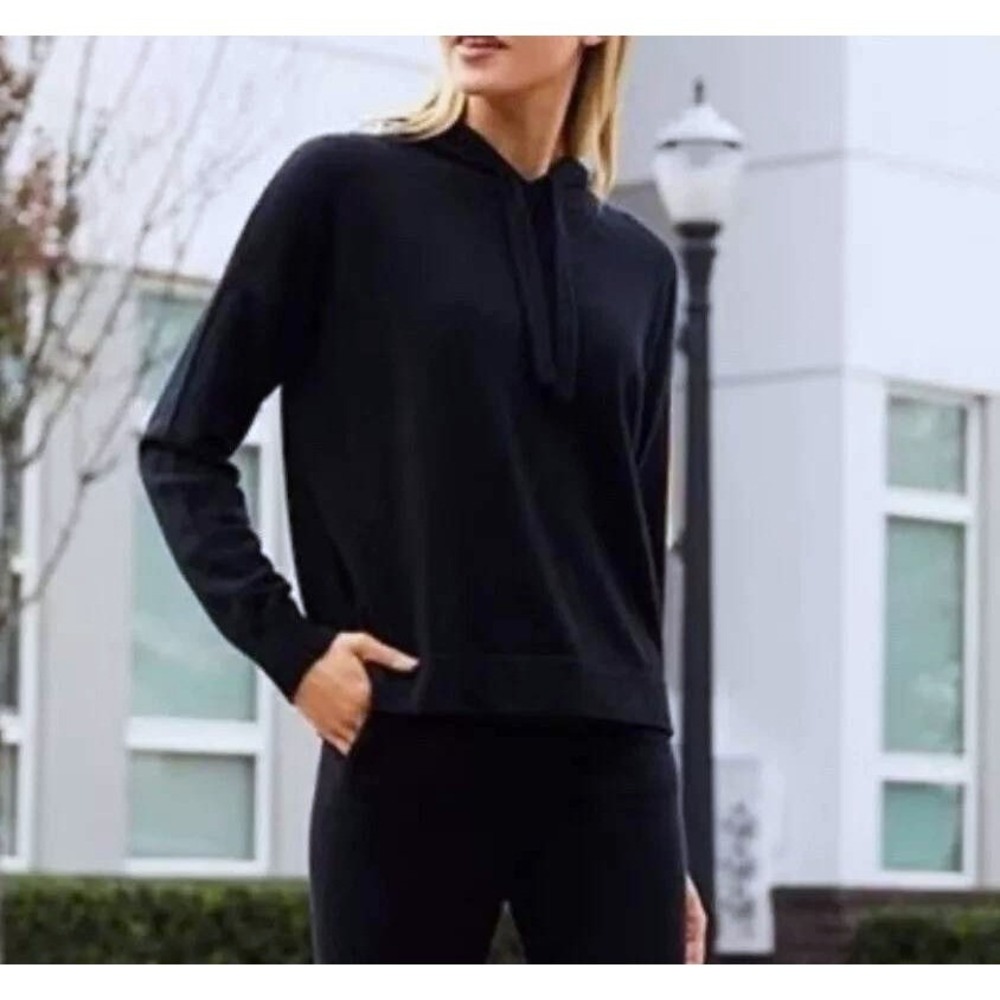 Antonio Melani Women's‎ Cashmere Long Sleeve Hoodie Sweater Navy Blue Size Small